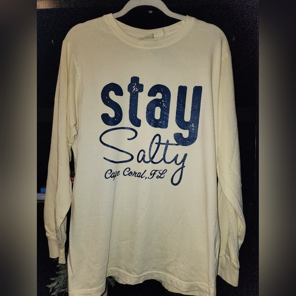 Us Vintage Other - U.S. Vintage Stay Salty Long Sleeve Cape Coral FL Size Large PTP 23 IN